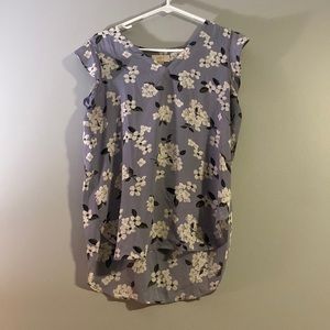 Purple floral size small loft blouse